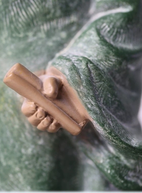 台湾铁丸石小沙弥禅意摆件平步青云一角禅林昭发小和尚可爱石雕