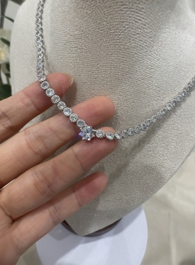 法国设计师款礼服项链电镀18k锆石宴会配饰品新娘婚纱造型搭配