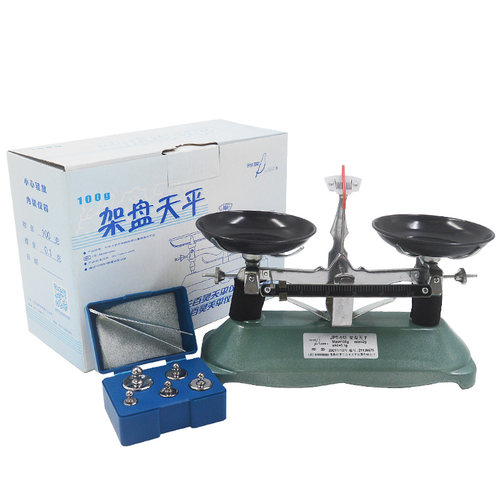托盘天平架盘天平秤砝码100g200g500g1000g家用厨房学生扭力简易 - 图3
