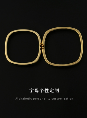 原创小方戒素圈情侣戒指女轻设计