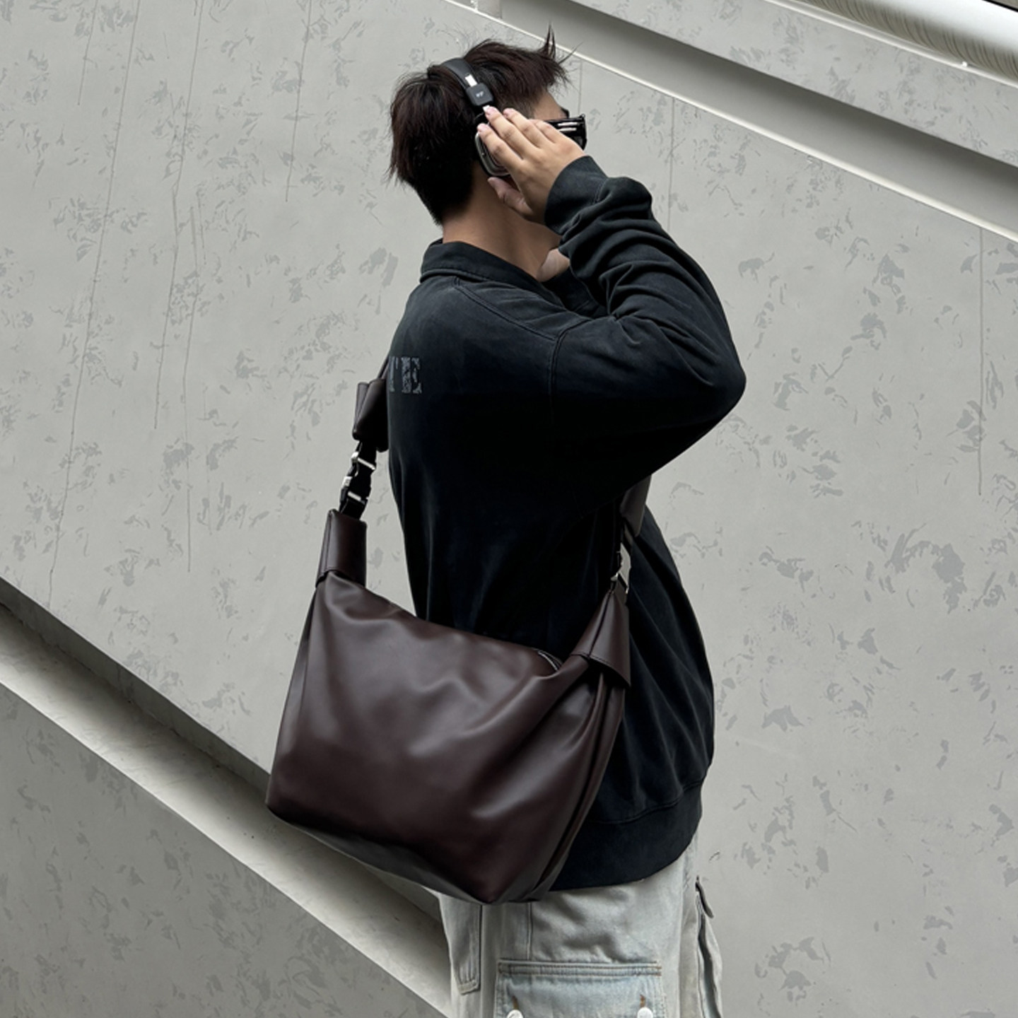 YUEN原创韩国百搭饺子包ins单肩斜挎托特挎包原宿腋下个性潮牌,淘宝优惠券,粉丝福利购,淘宝优惠卷