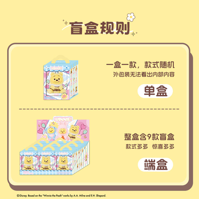 MINISO Winnie the Pooh Naughty Party Vinyl Plush Pendant Series Dolls