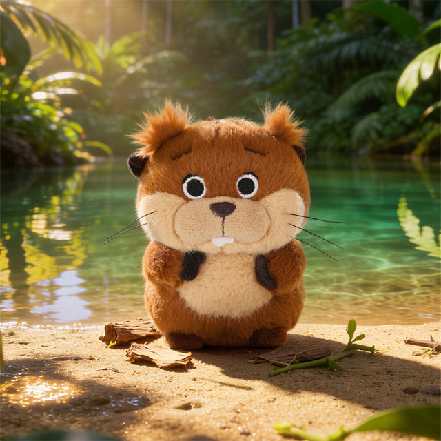 MINISO Disney Pixar Beaver Transformation Plan Series Plush Pendant Silly Ellen Model
