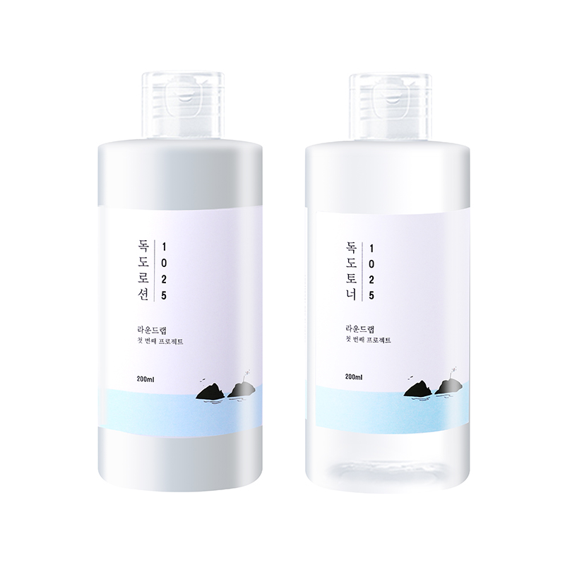 韩国正品 round lab柔恩莱独岛水乳 1025爽肤水乳液套装200ml - 图3