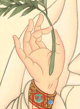 慈航道人画像观音菩萨画像慈航道人观音菩萨明代水陆画像