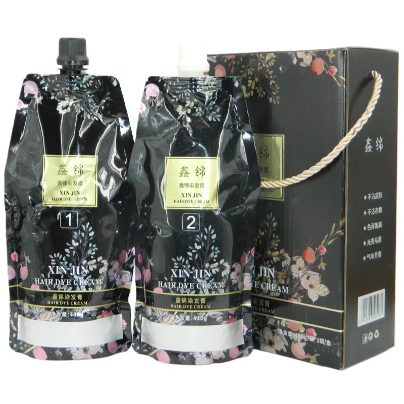 XINJIN鑫锦染发膏轻松黑黑发霜自然黑染发剂染膏清水不沾头皮盖白,淘宝优惠券,粉丝福利购,淘宝优惠卷