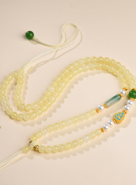 新中式玉髓吊坠绳手工编织玛瑙项链绳藏式佛牌唐卡饰品挂绳A小众