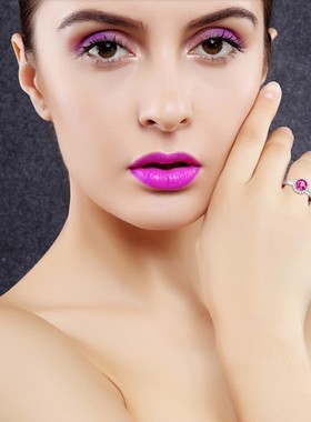 天红然托帕石戒指925纯银宝石