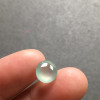 Burmese jadeite high ice clear water gold wire cabochon ring