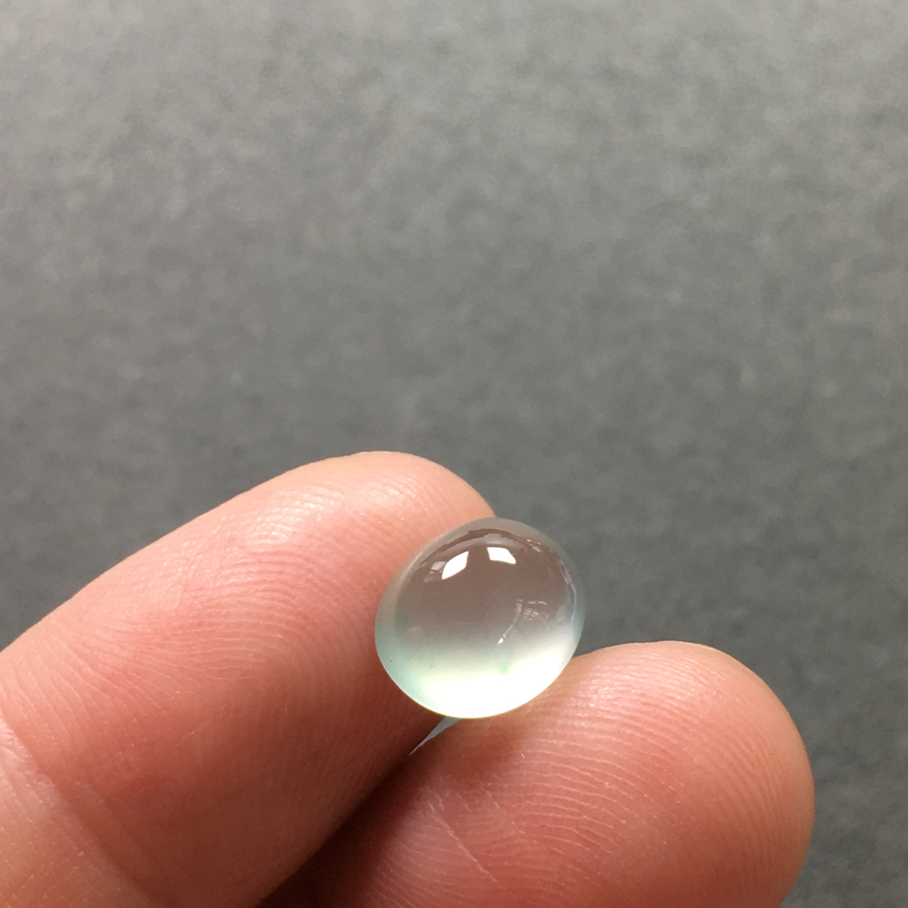 Burmese jadeite high ice clear water gold wire cabochon ring