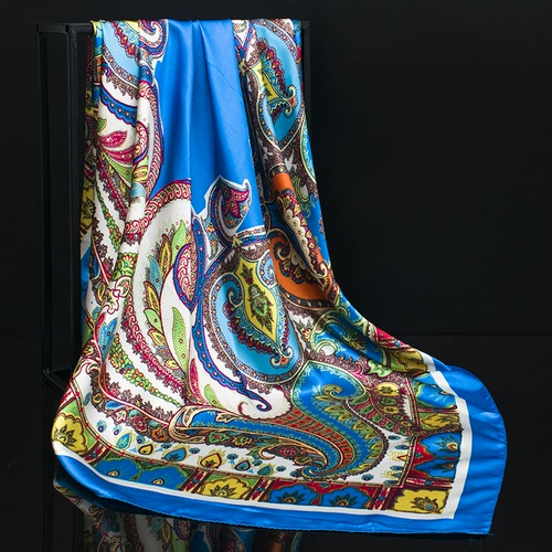 韩禾 Этнический шарф, платок, квадратная накидка, подарок на день рождения, этнический стиль, 1м