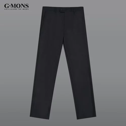 Шерстяные черные штаны, пиджак классического кроя, летний костюм, свободный прямой крой