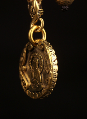 民族风黄铜无相佛十相自在项链