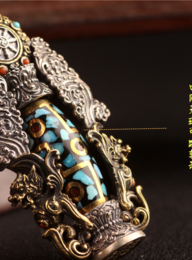 藏汉屋纯银国潮阿弥陀佛项链男女