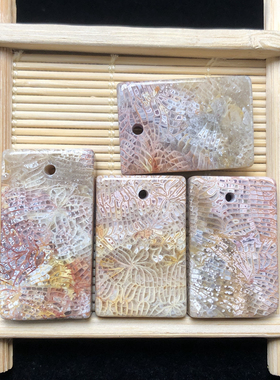 珊瑚玉民族风原石吊坠双11特惠