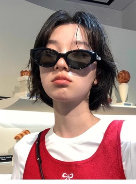 防紫外线猫眼小框女太阳眼镜