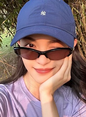 Y2K千禧风黑框太阳镜女花卉系列半框太阳眼镜街拍凹造型猫眼墨镜