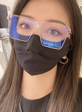 防晒方框连体大框张真源太阳眼镜