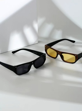 复古墨镜女款潮凹造型小脸太阳镜