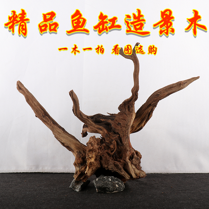 天然杜鹃根栖根紫柚木沉木鱼缸水草缸树枝树根造景沉木一木成景 - 图2