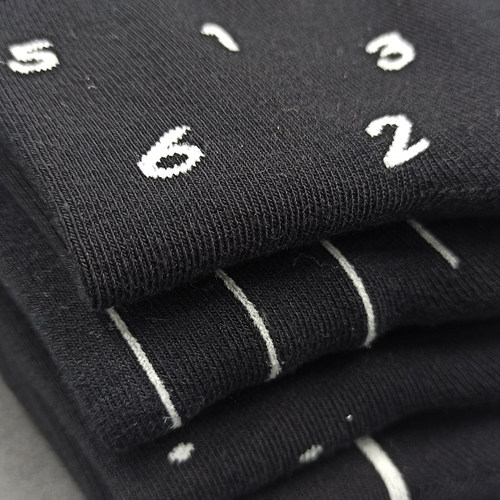 无骨手工缝头黑色休闲短袜男绅士条纹纯棉春秋季皮鞋袜子女薄中性 - 图1