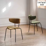 Северный ретро-вельвет обеденный стул для бытовой малой мебели Backrest Light Luxury High-End Универсальный стул простой