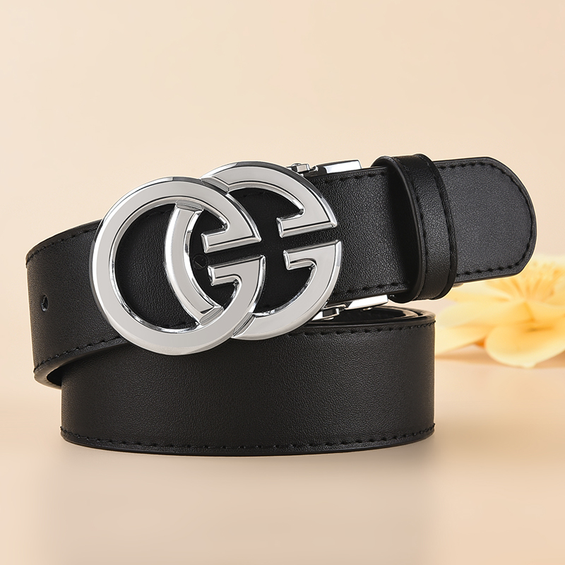 女士宽皮带新款牛皮腰带牛仔裤裙子百搭收腰时尚简约潮流真皮裤带 - 图1