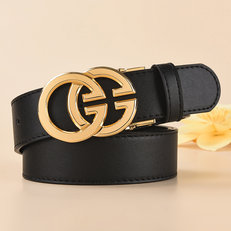 女士宽皮带新款牛皮腰带牛仔裤裙子百搭收腰时尚简约潮流真皮裤带 - 图3