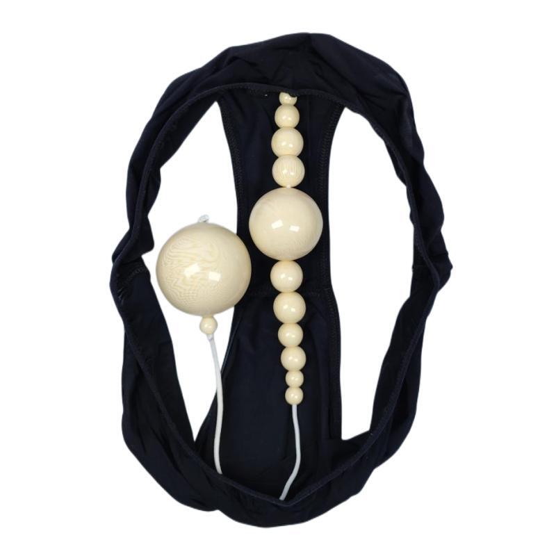 珍珠内裤女性感开裆按摩丁字裤女生内裤somes修女qqny蕾丝边内衣 - 图0