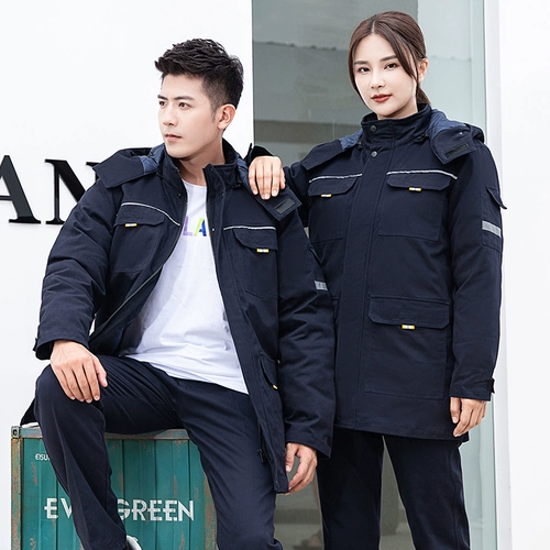 Зимний хлопковый пуховик для работы, куртка, увеличенная толщина, делается под заказ