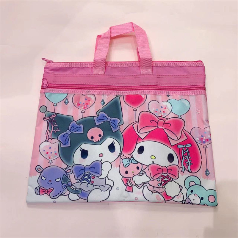 可爱B4双拉链公文包文件袋大A4牛津布手提学生文具袋收纳资料袋,淘宝优惠券,粉丝福利购,淘宝优惠卷