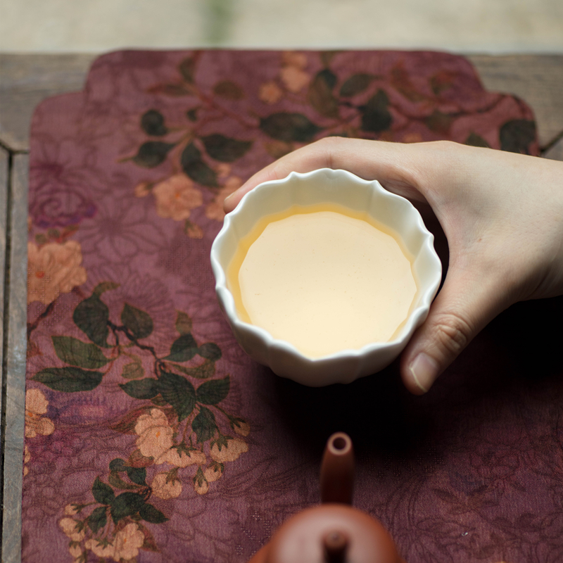 功夫道香云纱茶席复古精致双面防水茶道布席桌旗中式餐垫茶垫茶铺