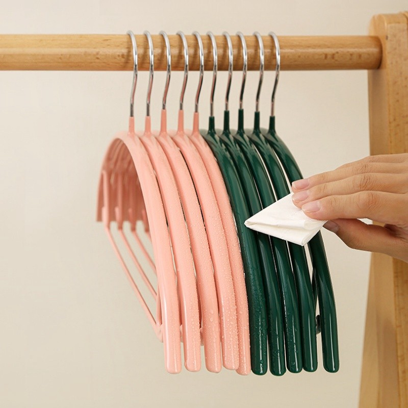 防滑衣架家用衣柜挂衣架无痕宽肩衣架金属衣服撑加粗晾晒浸塑衣架,淘宝优惠券,粉丝福利购,淘宝优惠卷