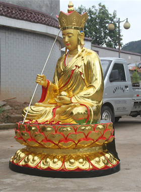 树脂地藏王菩萨贴金彩绘寺庙佛像