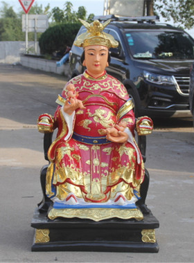 树脂玻璃钢彩绘三霄娘娘寺庙佛像