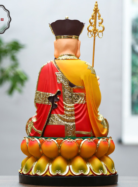七彩地藏王菩萨鎏金九华山佛像