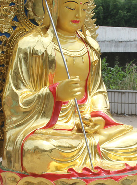 带背光地藏王菩萨九华山寺庙佛像