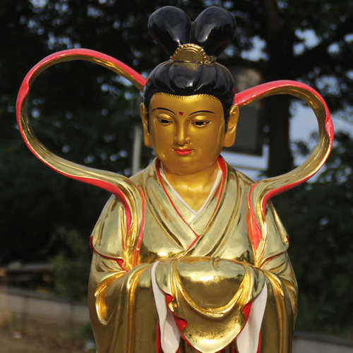 厂家直销树脂贴金童男童女1米3寺庙金童玉女佛像观音弟子善财龙女 - 图1