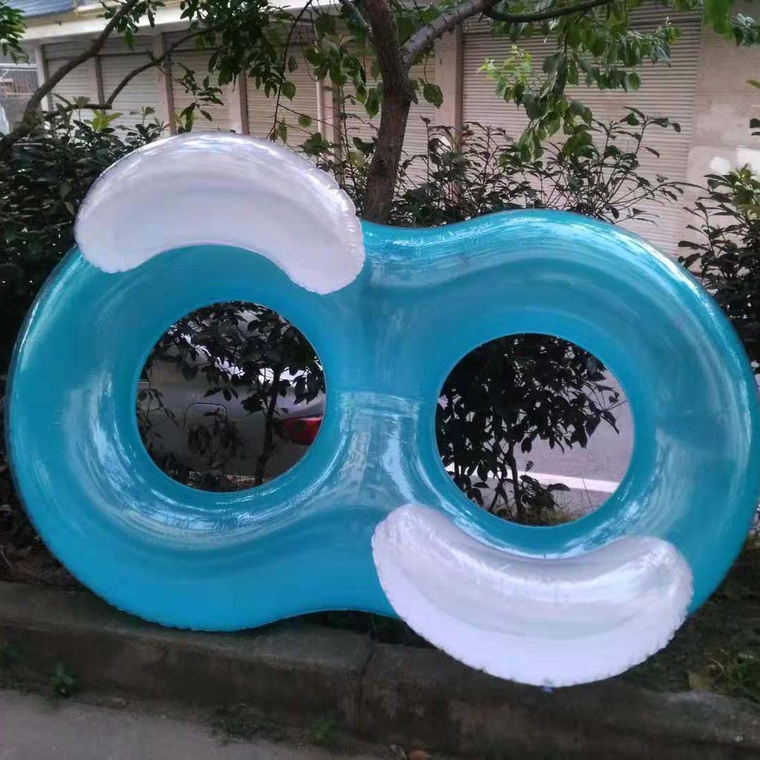 網紅游泳圈 水上充氣浮排 海邊游泳裝備 情侶泳圈 雙人浮圈