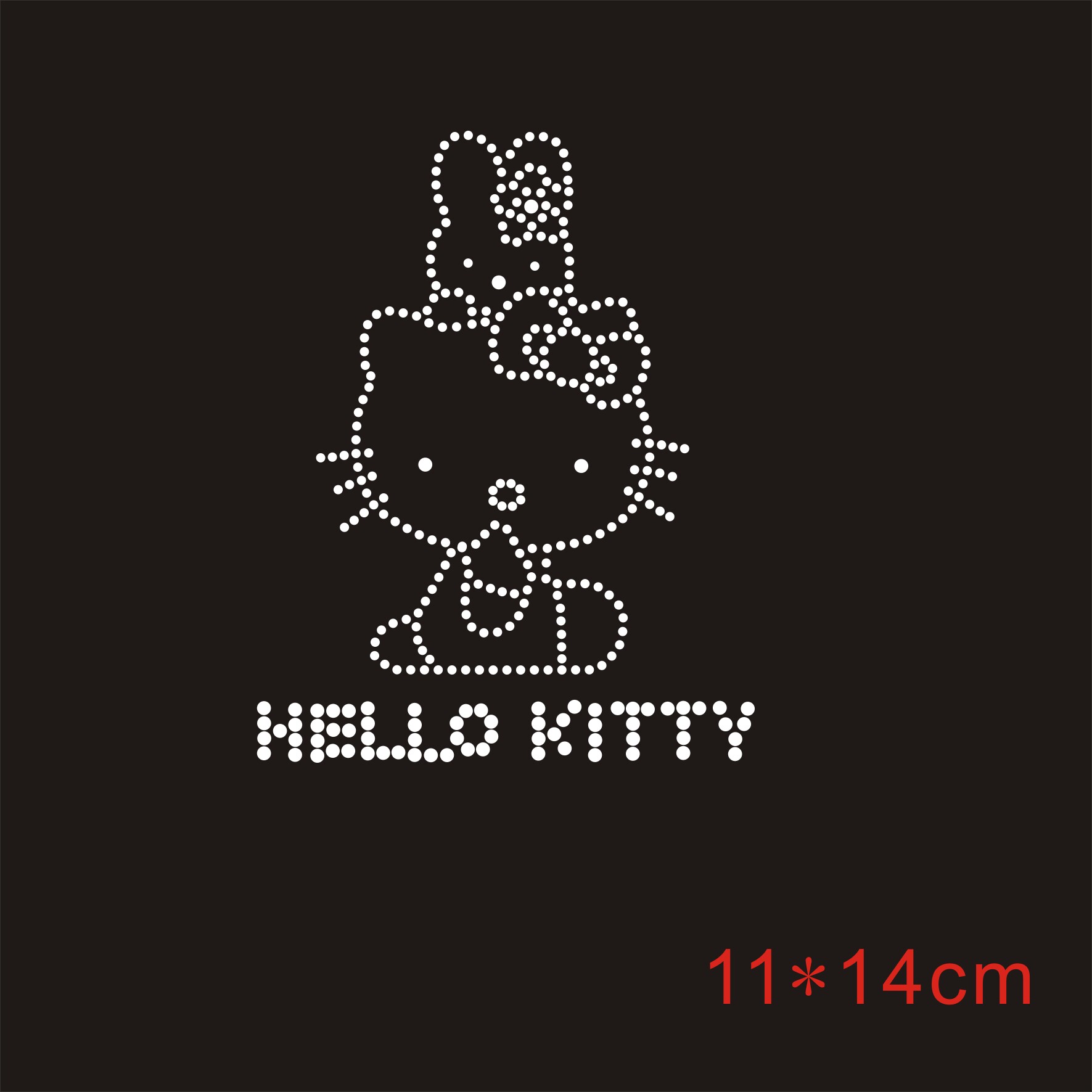 烫钻烫图 烫钻成品图 卡通  DIY水钻 KITTY猫 119