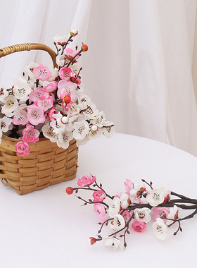 仿真梅花枝腊梅桃花艺家居书房