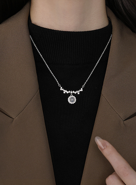 999足银星星点点玉髓项链