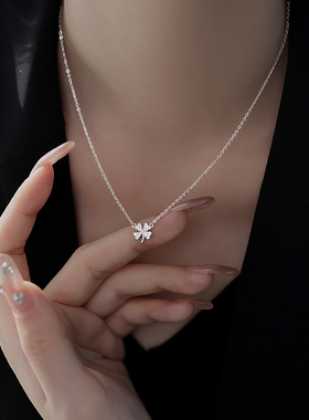 银奥999足银四叶草项链