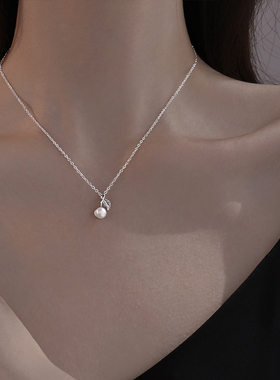 银奥999足银女生珍珠项链