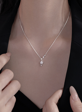 银奥十字链999足银女生项链