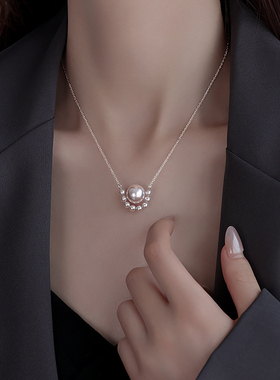 银奥女925纯银项链锁骨链