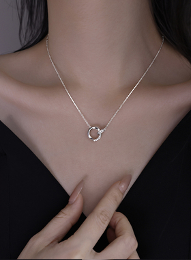 银奥925纯银女轻奢时尚简约项链