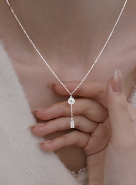 925银铜钱纳福吊坠项链女复古