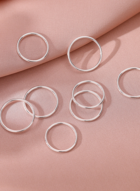 银奥女999纯银轻奢喷砂戒指