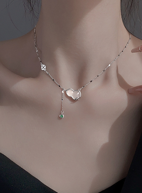 银奥925女玉髓葫芦项链